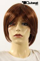 Braune, kurze Frauenper�cke mit Mittelscheitel