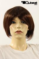 Braune, kurze Frauenper�cke mit Mittelscheitel