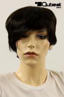 Braune, kurze Frauenper�cke mit Seitenscheitel