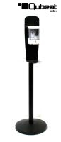 Desinfektionsst�nder Desinfektionsspender schwarz 700ml Hygienestation 143 cm mit automatischem Sensor