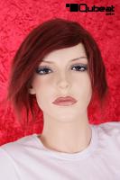Dunkelrote Per�cke Echthaar kurz Frauenper�cke echtes Haar 15 cm indisches Echthaar