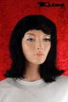 Elegant, black wig with bang