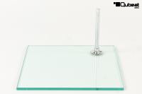 Glass plate with spike