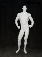 Male mannequin, faceless, white