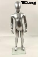 Mannequin Girl, Boy, silver, faceless