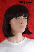 Mittellange, braune Per�cke mit Pony