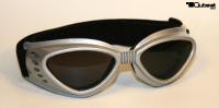 Motorradbrille Brille Oldtimer Chopper Bikerbrille silber mit getnten Glsern