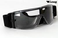 Motorradbrille Fliegerbrille Biker Oldtimerbrille schwarz mit klaren Gl�sern