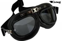 Motorradbrille Fliegerbrille Brille mit getönten Gläsern und schwarzem Rahmen