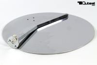 Runde Metallplatte mit Dorn (gro�, rund, gl�nzend) f�r Schaufensterpuppen