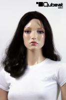 Schwarze Percke Echthaar Frauenpercke echtes Haar 40 cm indisches Echthaar