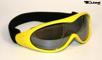 Ski- und Snowboardbrille in gelb mit verspiegelten Glsern