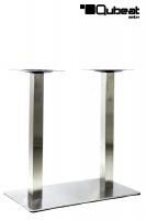 Tischgestell 105 cm, Tischfu doppel, Edelstahl Gestell, rechteckiger Fu, 
