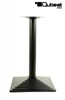 Tischgestell 72 cm Tischfu� schwarzes Gestell quadratischer Fu� mit Stufen Modell Magdeburg mit verstellbaren Bodengleitern