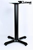 Tischgestell 72 cm, schwarz, Kreuzfu aus Gusseisen, 