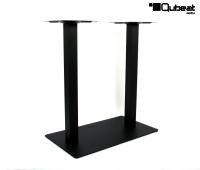 Tischgestell Tischfu� schwarz 43 cm 20Kg klein niedrig schwarz lackiert Edelstahl Gestell rechteckiger Fu�, 