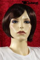 Trendy aubergin wig, short hairs