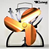 Ventilator f�r Kamin�fen, Ofenventilator, goldfarben, 3 Rotorbl�tter, stromlos - umweltfreundlich 12,5cm