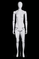 Weibliche Schaufensterpuppe mit beweglichen Gelenken wei� matt