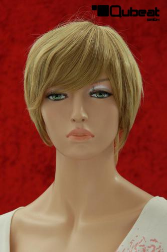 modern blond curled short hair wig for ladies blond short