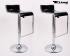 2 x Barstool  black height adjustable by gas lift action -