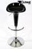 2 x Barstool black height adjustable ergonomically shaped design - "Bianca"