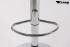2 x Barstool black height adjustable with backrest swivel seat top - "Steffen"