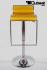2 x Barstool gold height adjustable by gas lift action - "Vanessa"