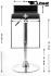 2 x Barstool green height adjustable by gas lift action -
