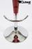 2 x Barstool red metallic height adjustable ergonomically shaped design - "Bianca"