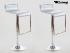 2 x Barstool silver height adjustable by gas lift action &#8211; "Vanessa"