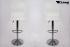 2 x Barstool white height adjustable with backrest swivel seat top - "Steffen"