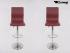 2 x Barstool winered height adjustable with backrest swivel seat top - "Steffen"