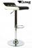2 x Design Barstool black white, height adjustable, seat rotates 360� - "Sunny Soft"