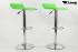 2 x Design Barstool lime green, height adjustable, seat rotates 360 - "Sunny"