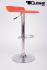 2 x Design Barstool orange, height adjustable, seat rotates 360 - "Sunny"
