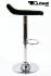 2 x Design Barstool white black, height adjustable, seat rotates 360 - "Sunny Soft"