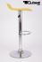 2 x Design Barstool yellow, height adjustable, seat rotates 360 - "Sunny"