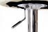 2 x Designer Barstool  beige-coloured REAL LEATHER height adjustable by gas lift action - "Clemens"