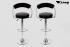 2 x Designer Barstool  black height adjustable by gas lift action &#8211;