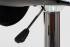 2 x Designer Barstool  black padded height adjustable by gas lift action - "Tom"