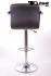 2 x Designer Barstool  brown height adjustable with padded backrest and removable armrest - "Theo"
