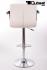 2 x Designer Barstool  creme-coloured height adjustable with padded backrest and removable armrest - "Theo"
