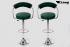2 x Designer Barstool dark green height adjustable by gas lift action &#8211;