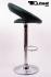 2 x Designer Barstool dark green padded height adjustable by gas lift action - "Clemens"