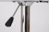 2 x Designer Barstool green padded height adjustable by gas lift action - "Clemens"