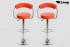 2 x Designer Barstool orange height adjustable by gas lift action &#8211;