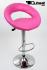 2 x Designer Barstool pink padded height adjustable by gas lift action - "Clemens"