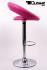 2 x Designer Barstool pink padded height adjustable by gas lift action - "Clemens"