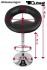 2 x Designer Barstool pink padded height adjustable by gas lift action - "Clemens"